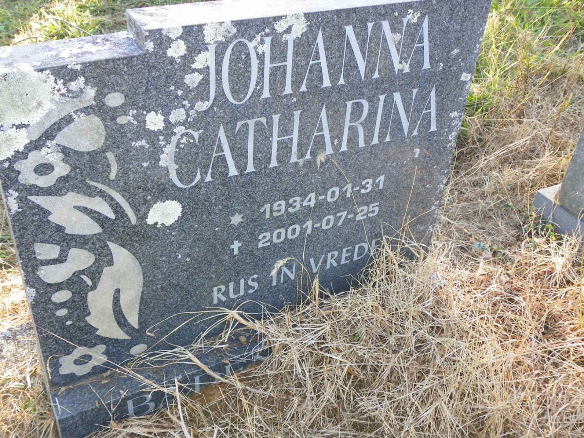BADENHORST Johanna Catharina 1934-2001