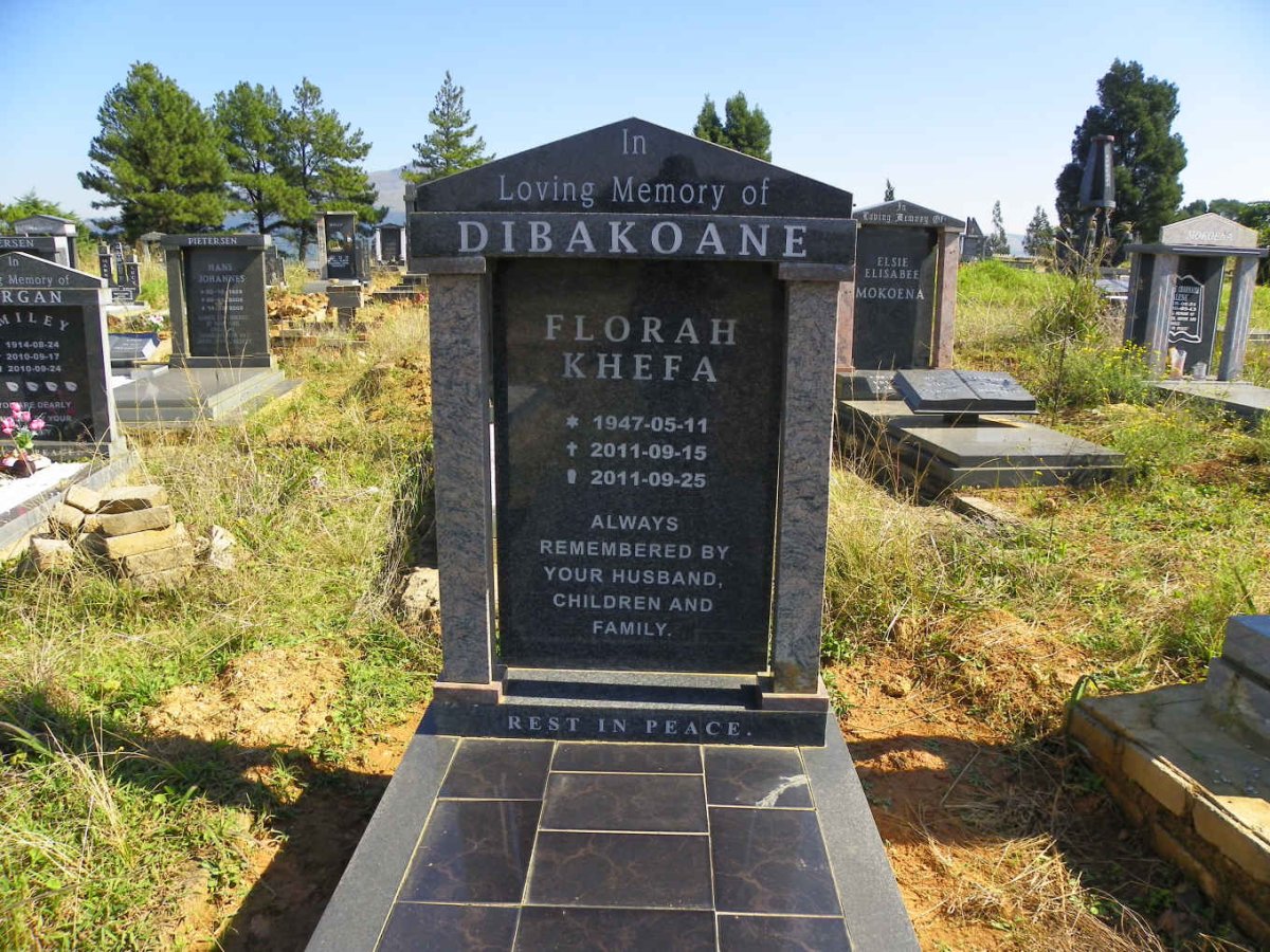 DIBAKOANE Florah Khefa 1947-2011