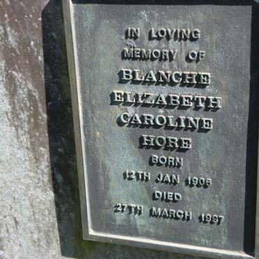 HORE Blanche Elizabeth Caroline 1906-1997