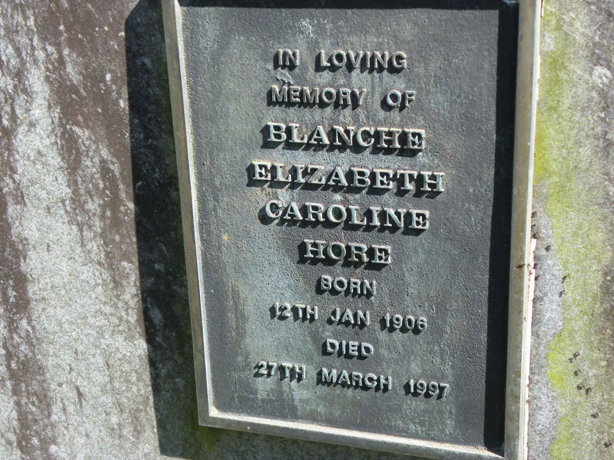 HORE Blanche Elizabeth Caroline 1906-1997