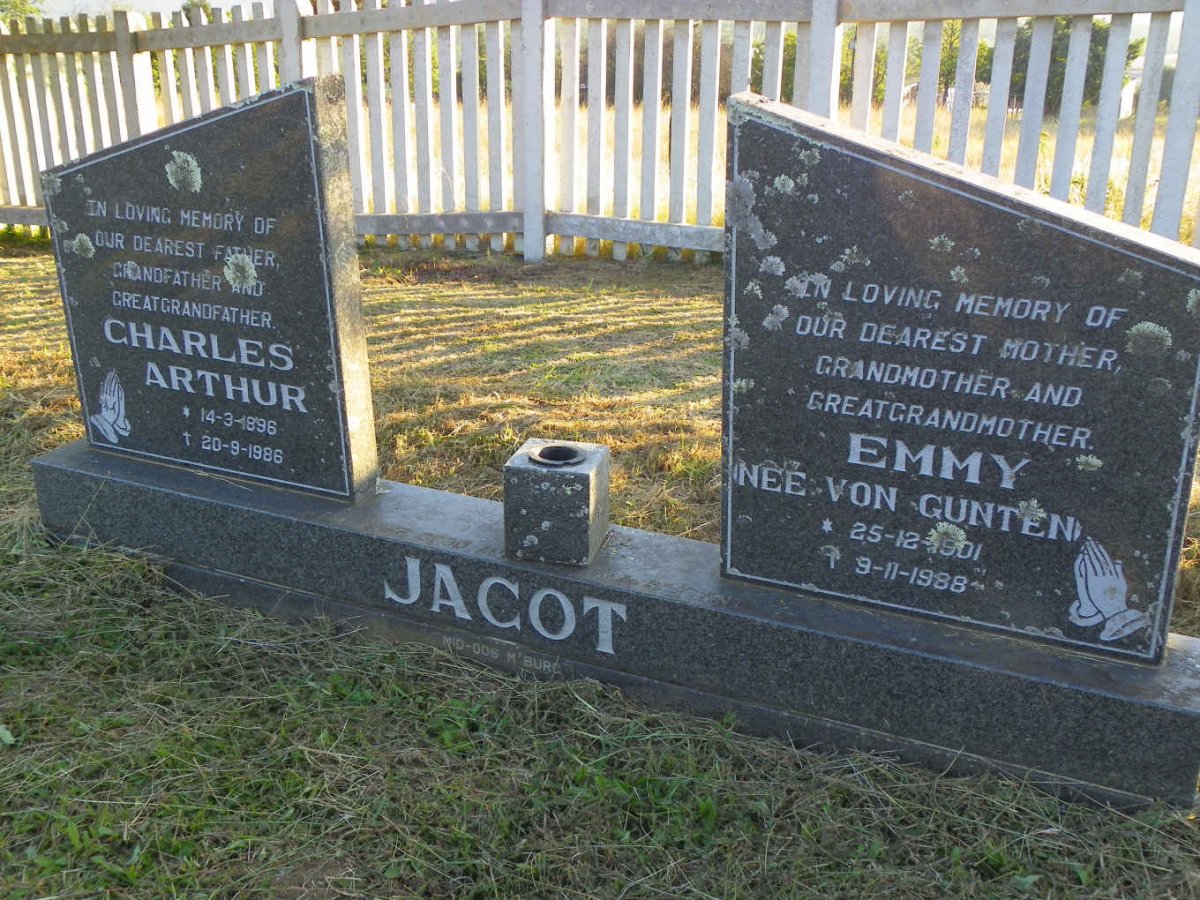 JACOT Charles Arthur 1896-1986 &amp; Emmy VON GUNTEN 1901-1988