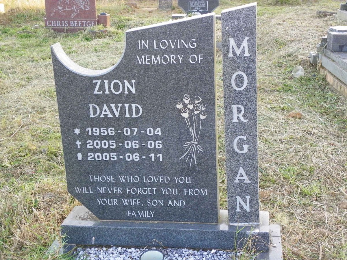 MORGAN Zion David 1956-2005