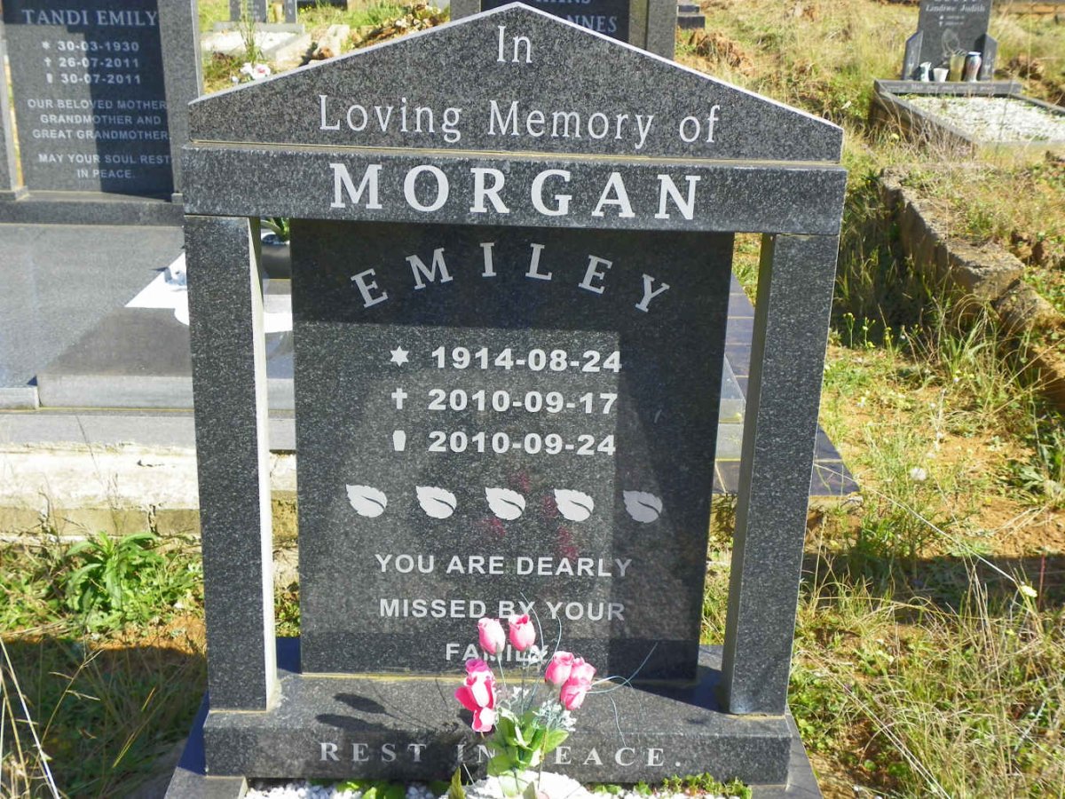 MORGAN Emiley 1914-2010