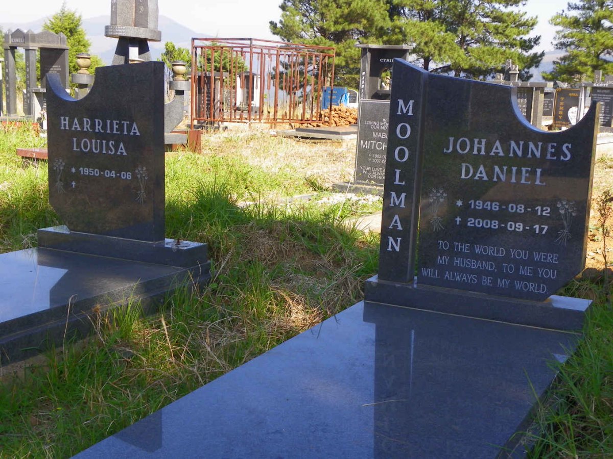 MOOLMAN Johannes Daniel 1946-2008 &amp; Harrieta Louisa 1950-