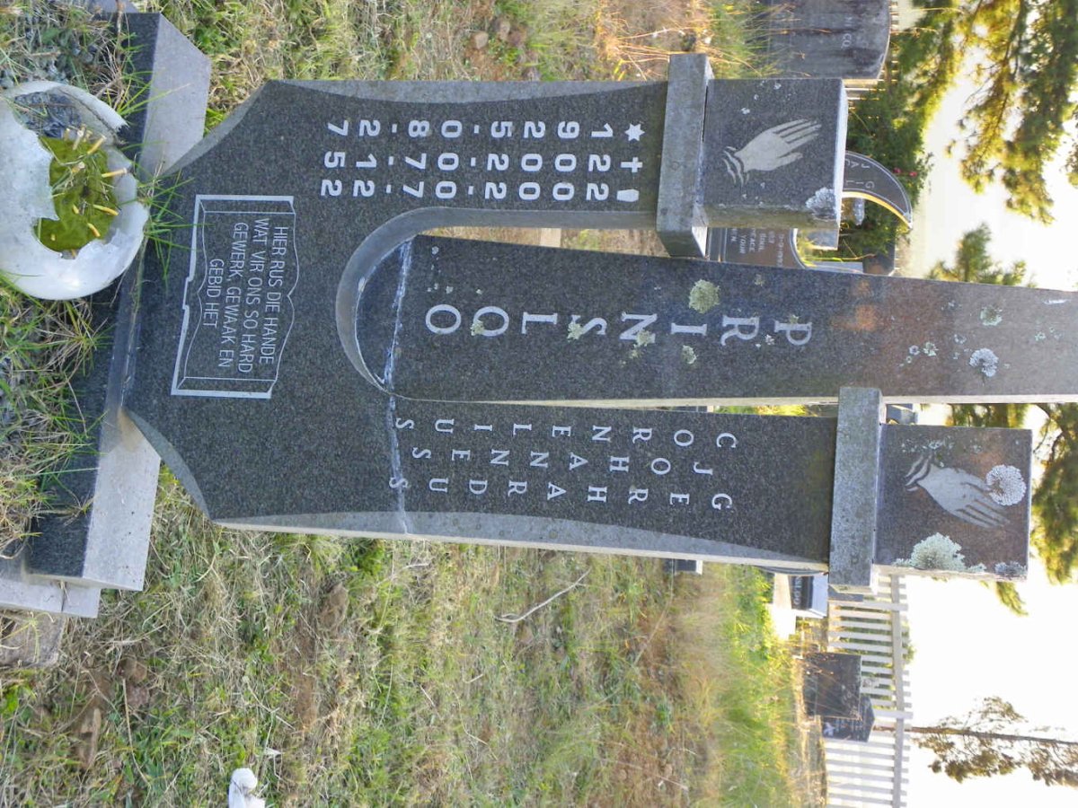 PRINSLOO Cornelius Johannes Gerhardus 1925-2002
