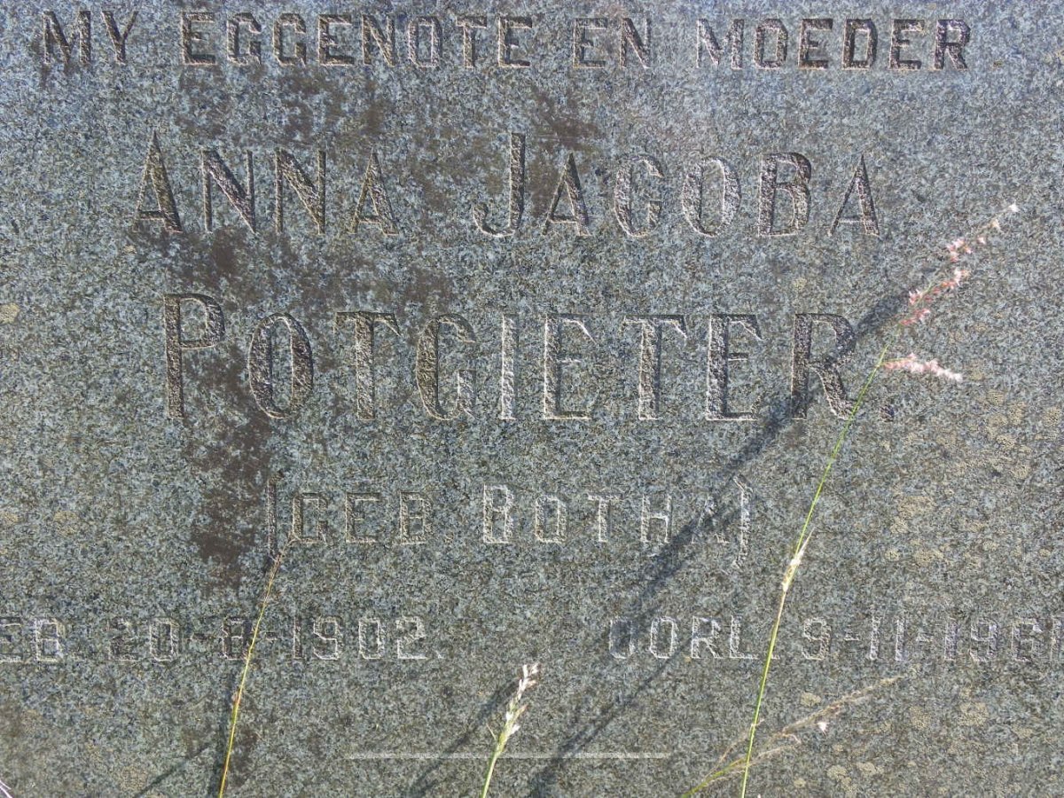 POTGIETER Anna Jacoba nee BOTHA 1902-1961