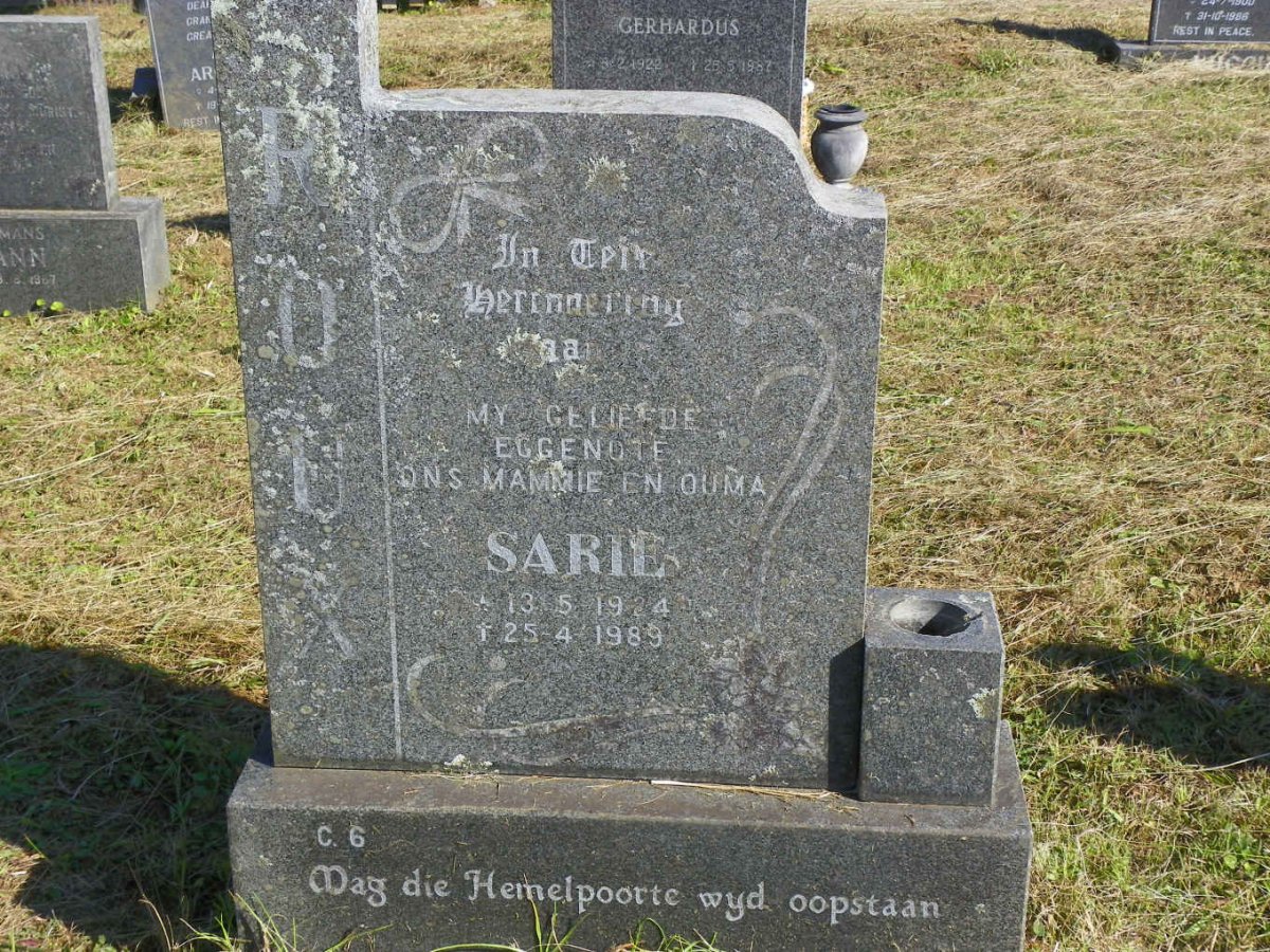 ROUX Sarie 1924-1989