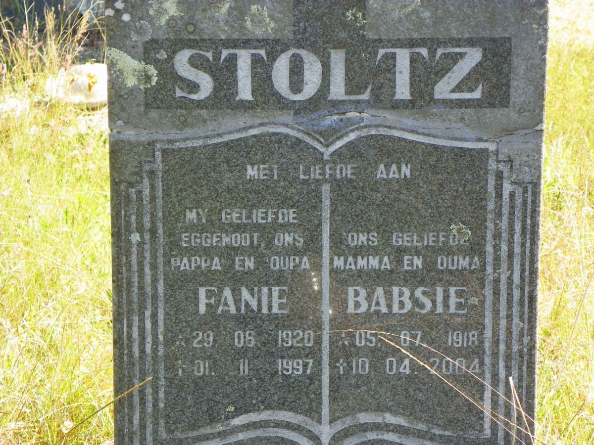 STOLTZ Fanie 1920-1997 &amp; Babsie 1918-2004