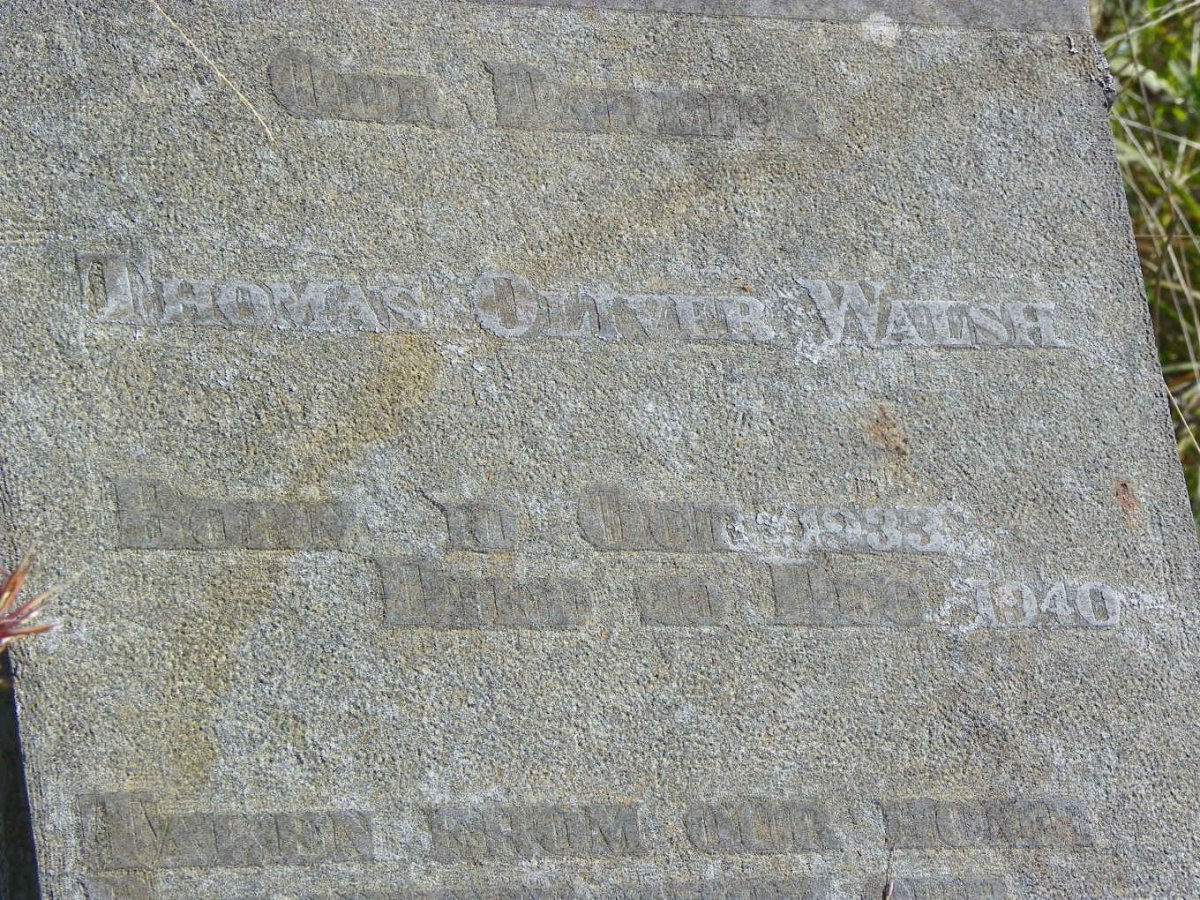 WALSH Thomas Oliver 1933-1940