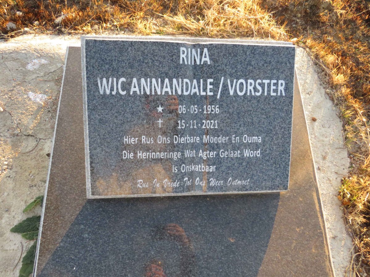ANNANDALE Rina W.J.C., VORSTER 1956-2021