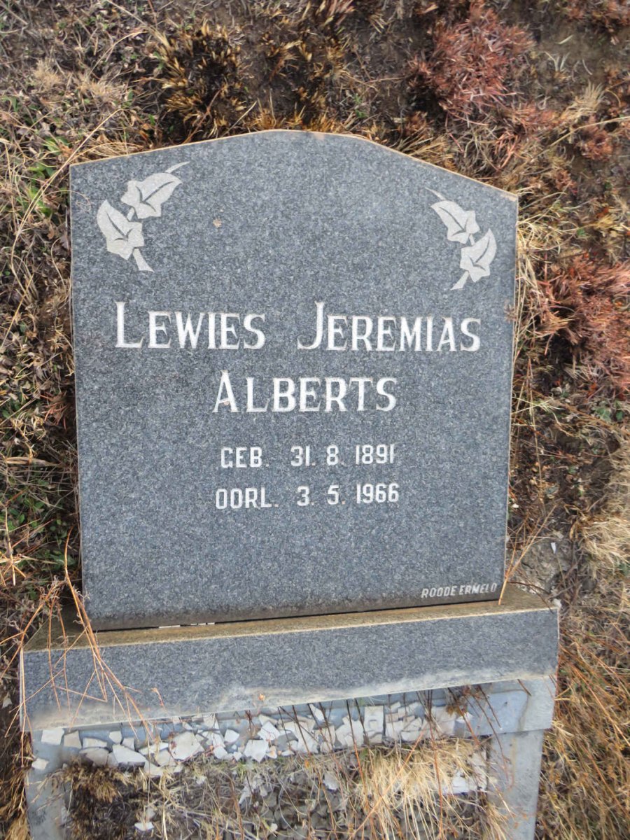 ALBERTS Lewies Jeremias 1891-1966