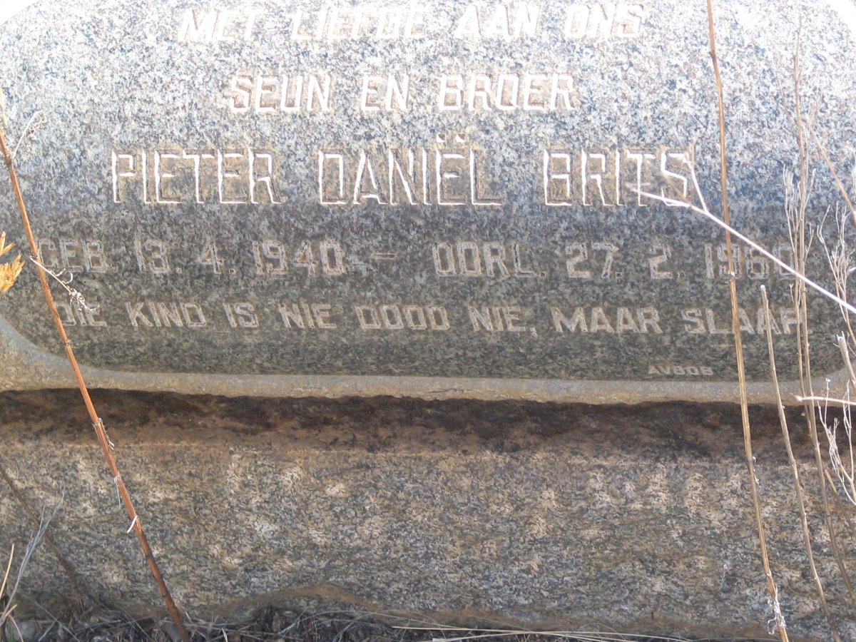 BRITS Pieter Daniel 1940-1960