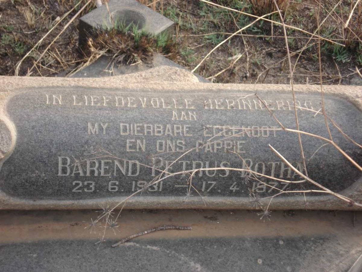 BOTHA Barend Petrus 1931-1977