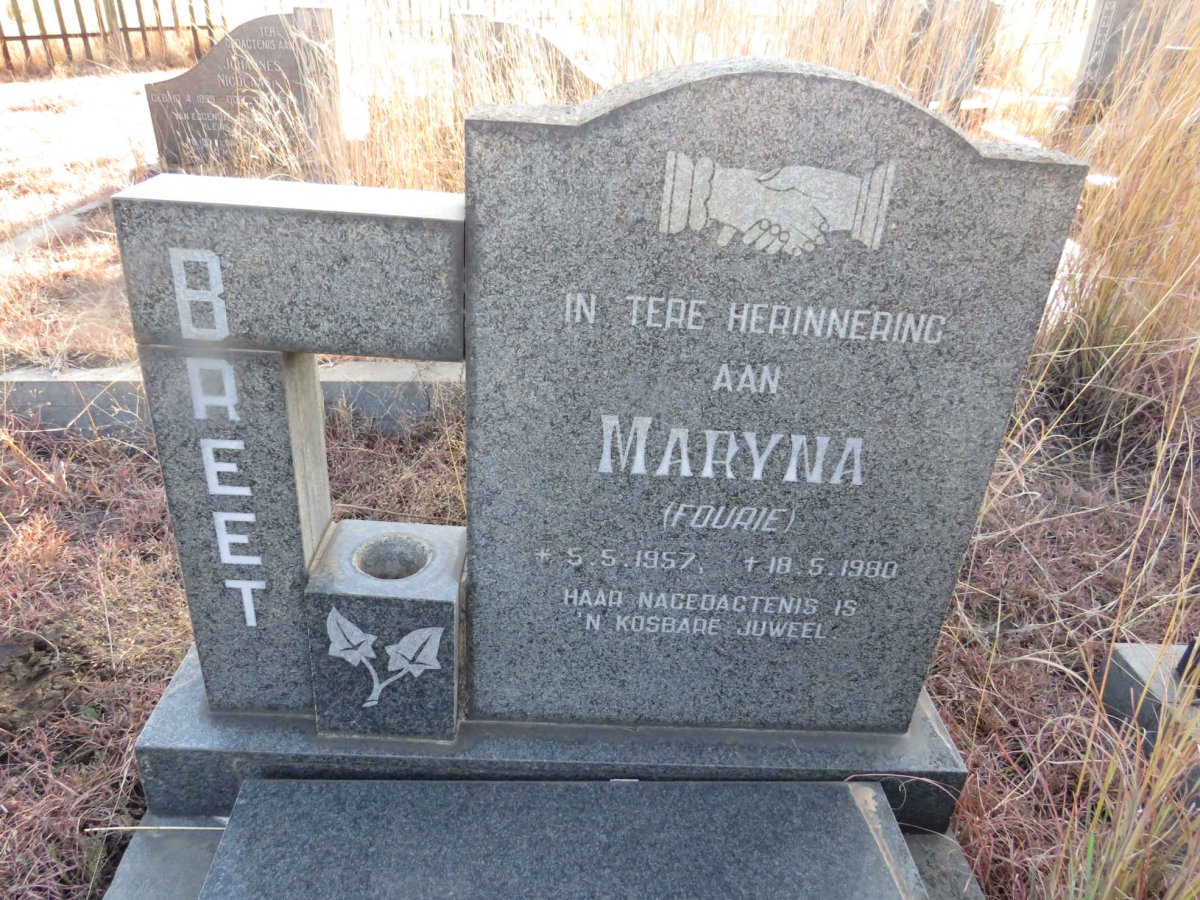 BREET Maryna nee FOURIE 1957-1980