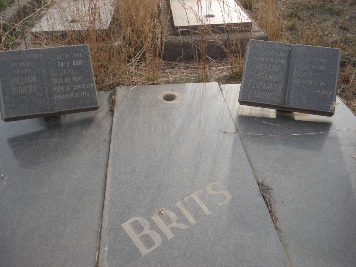 BRITS William Robert 1906-1982 &amp; Hester Susanna Elizabeth JACOBS 1911-1981