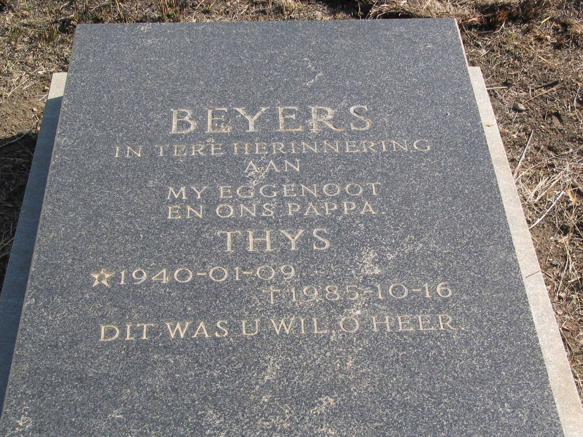 BEYERS Thys 1940-1985