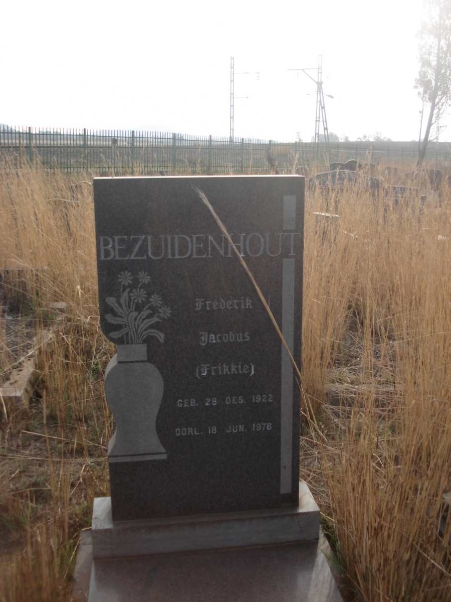 BEZUIDENHOUT Frederik Jacobus 1922-1976