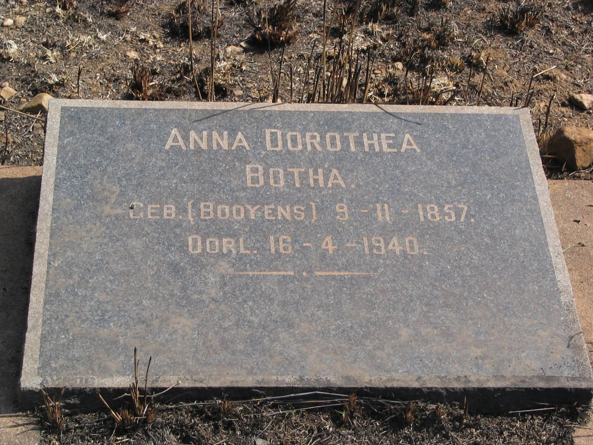 BOTHA Anna Dorothea nee BOOYENS 1857-1940