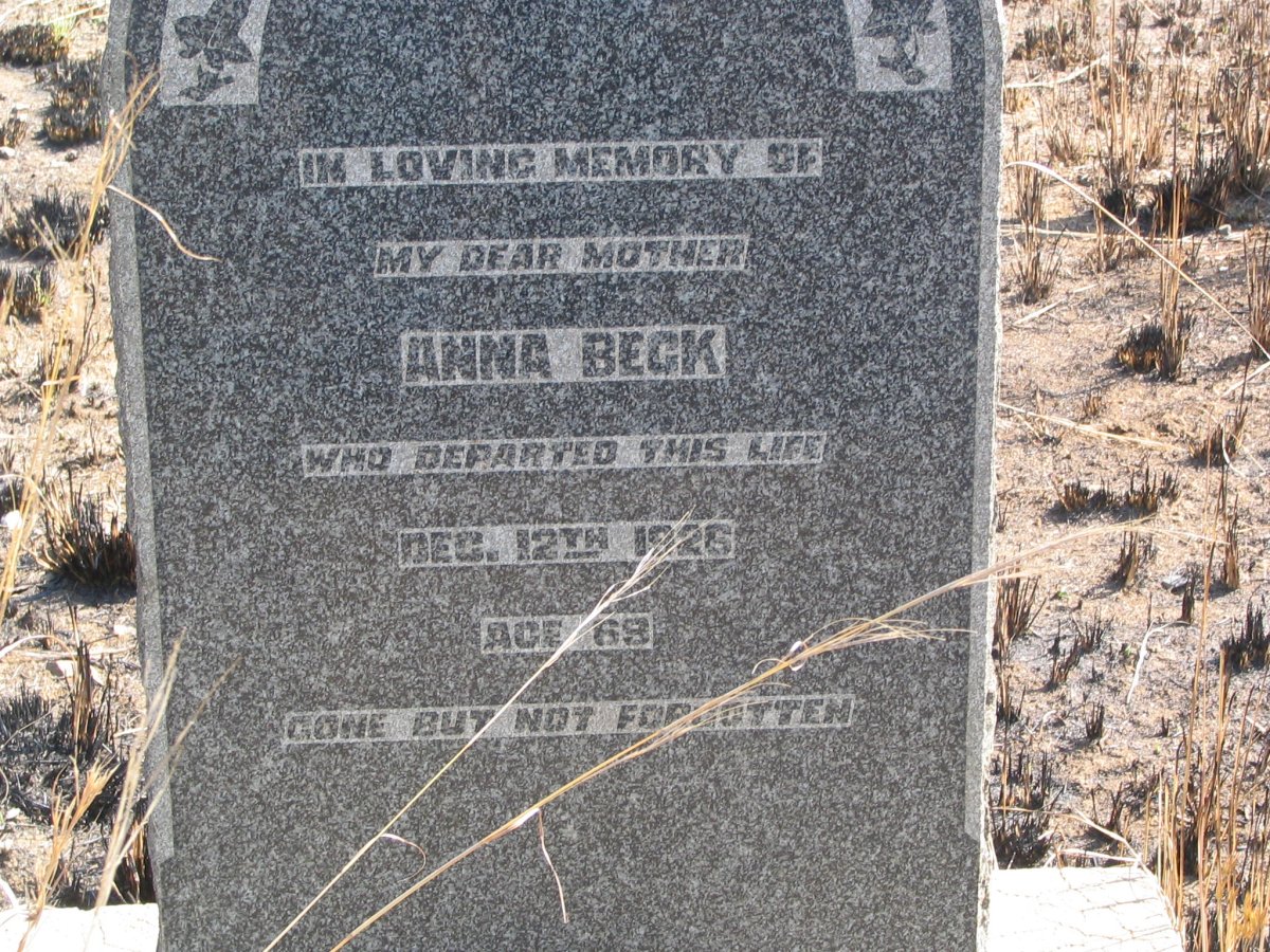 BECK Anna  -1926 