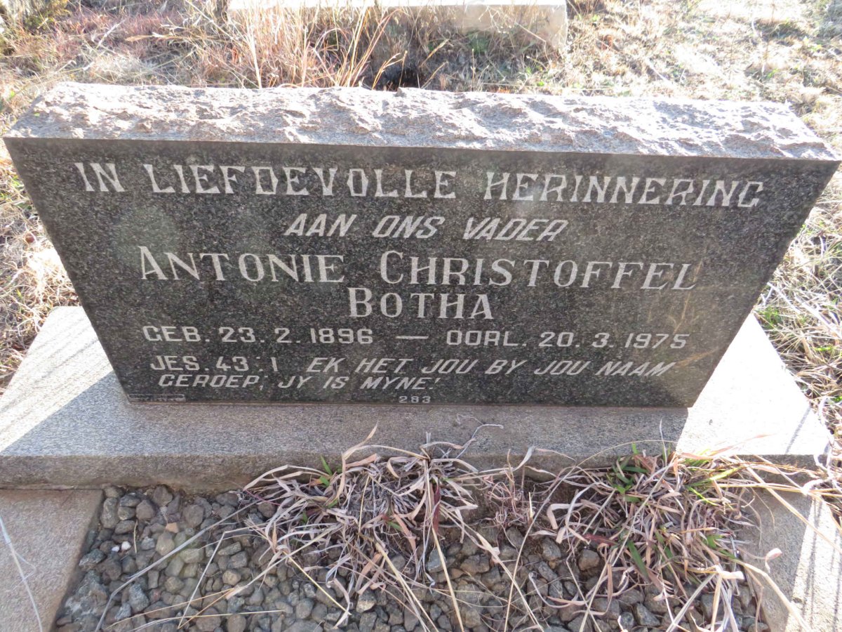 BOTHA Antonie Christoffel 1896-1975