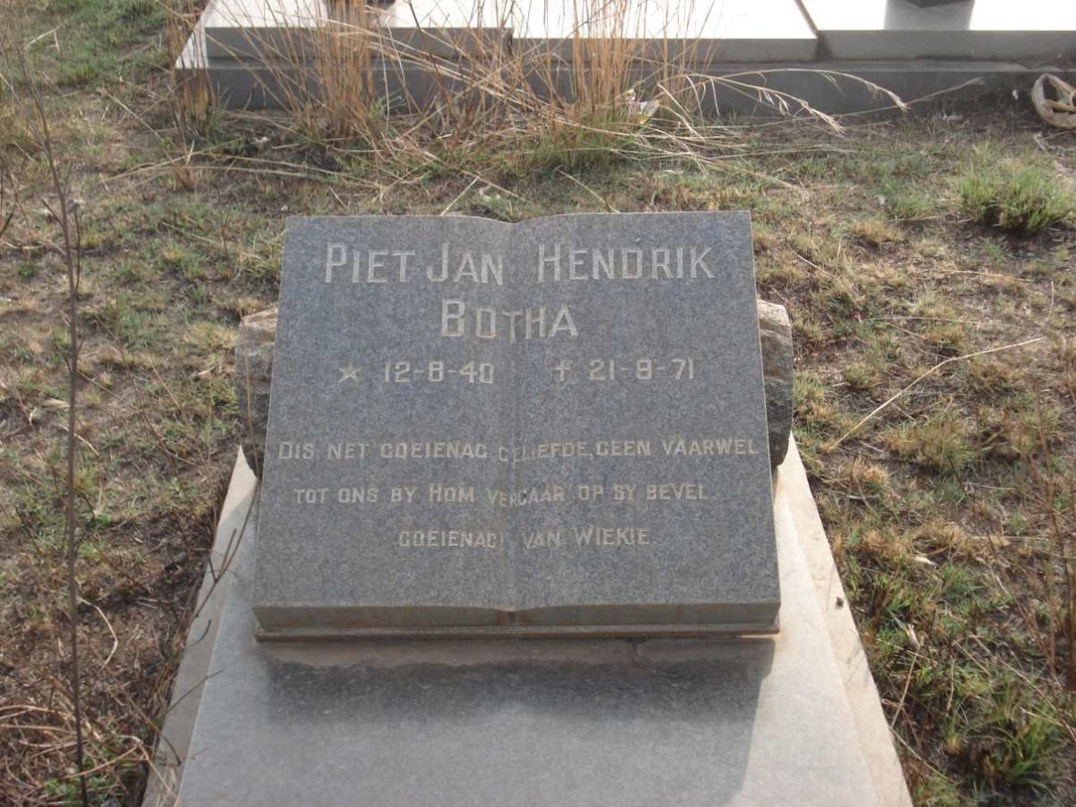BOTHA Piet Jan Hendrik 1940-1971