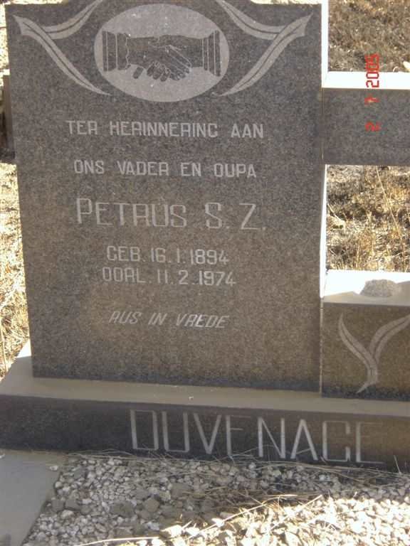 DUVENAGE Petrus S.Z. 1894-1974