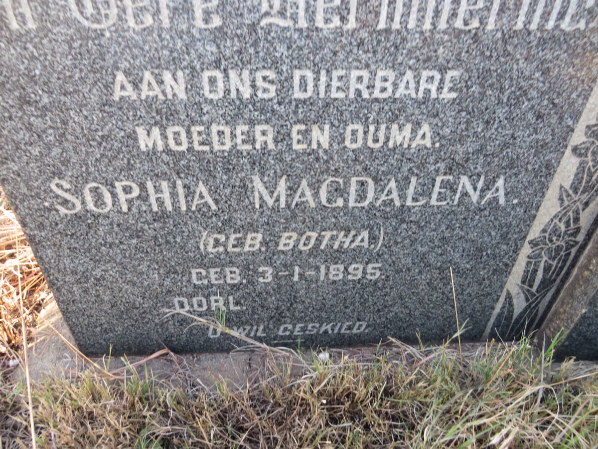DYK Frans Johannes, van 1888-1960 & Sophia Magdalena BOTHA 1895 _3 