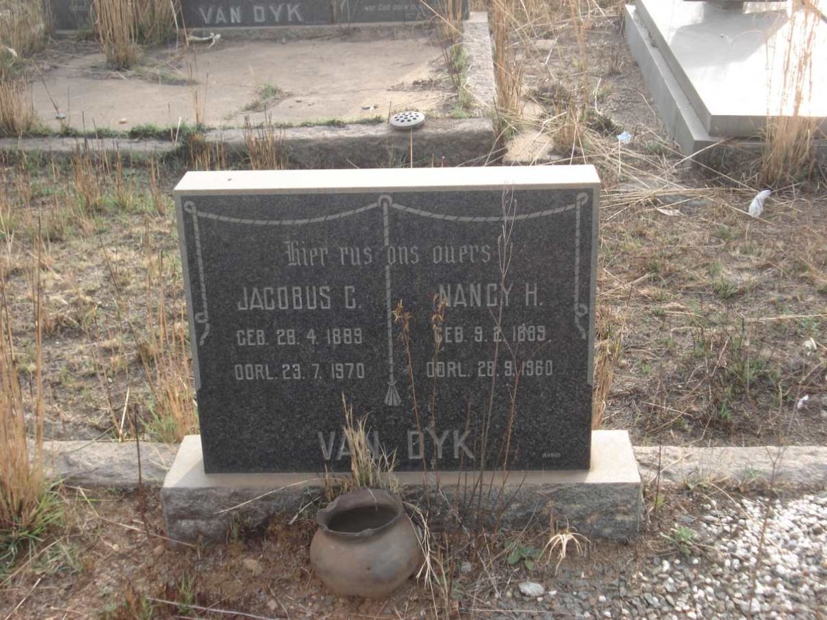 DYK Jacobus C., van 1889-1970 &amp; Nancy H. 1889-1960