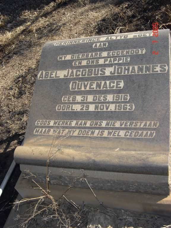 DUVENAGE Abel Jacobus Johannes 1916-1963