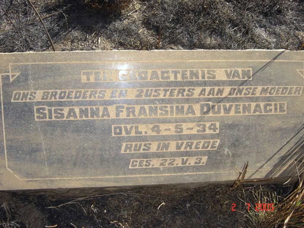 DUVENAGIE Sisanna Fransina -1934