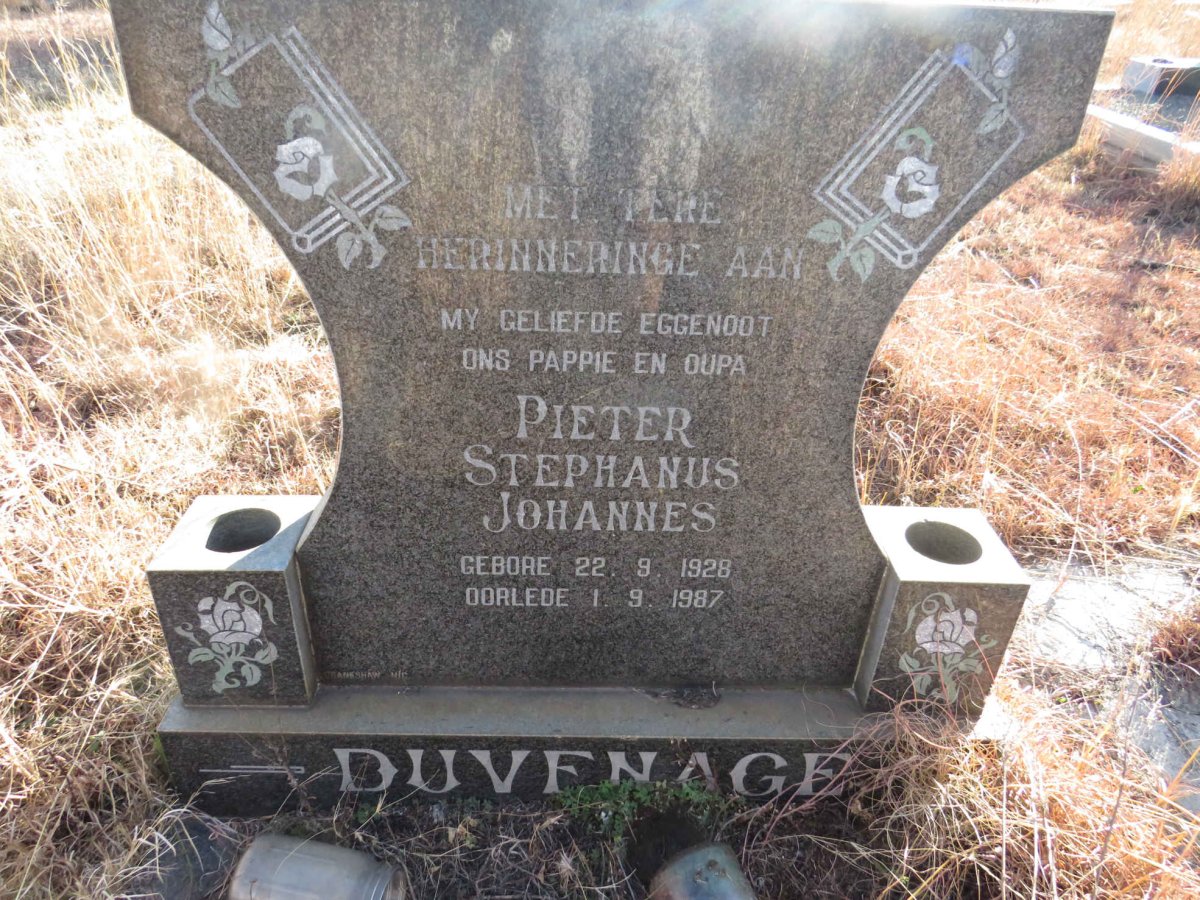 DUVENAGE Pieter Stephanus Johannes 1928-1987