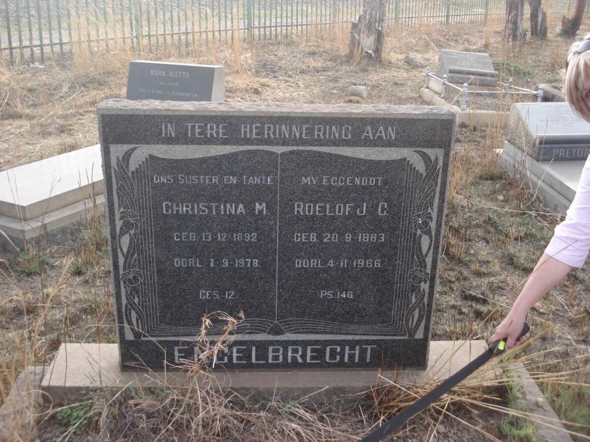 ENGELBRECHT Roelof J.C. 1883-1966 &amp; Christina M. 1892-1978