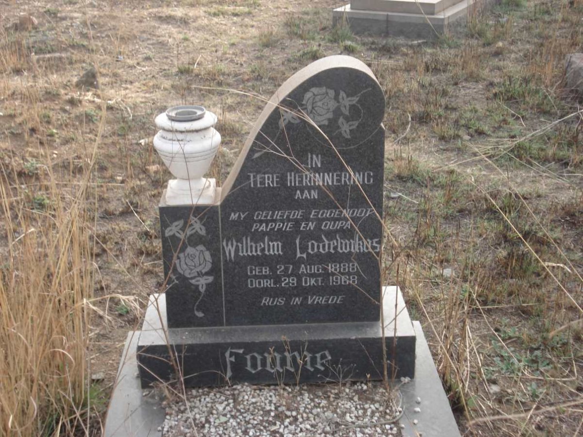 FOURIE Wilhelm Lodewikus 1888-1968