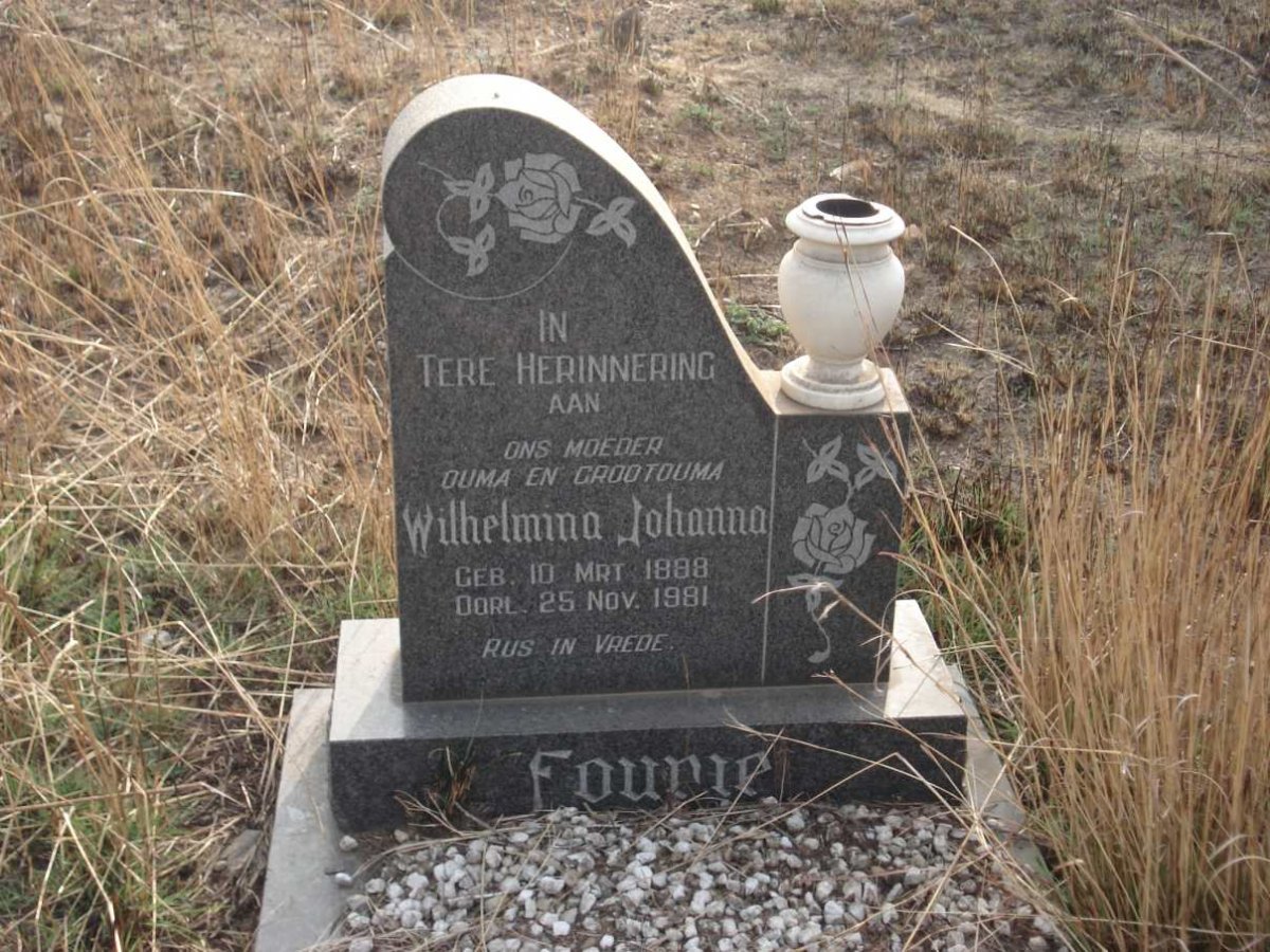 FOURIE Wilhelmina Johanna 1888-1981