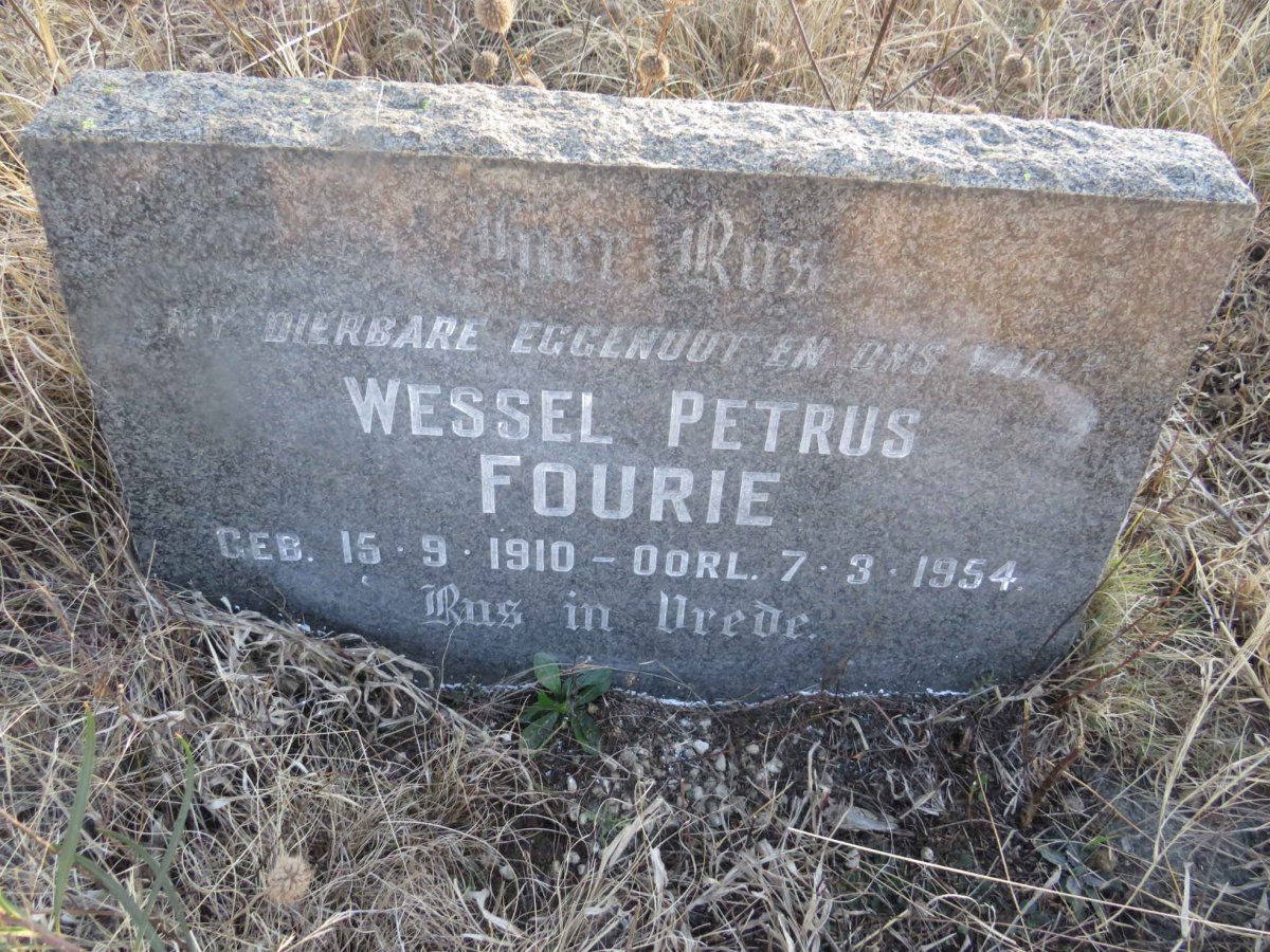 FOURIE Wessel Petrus 1910-1954