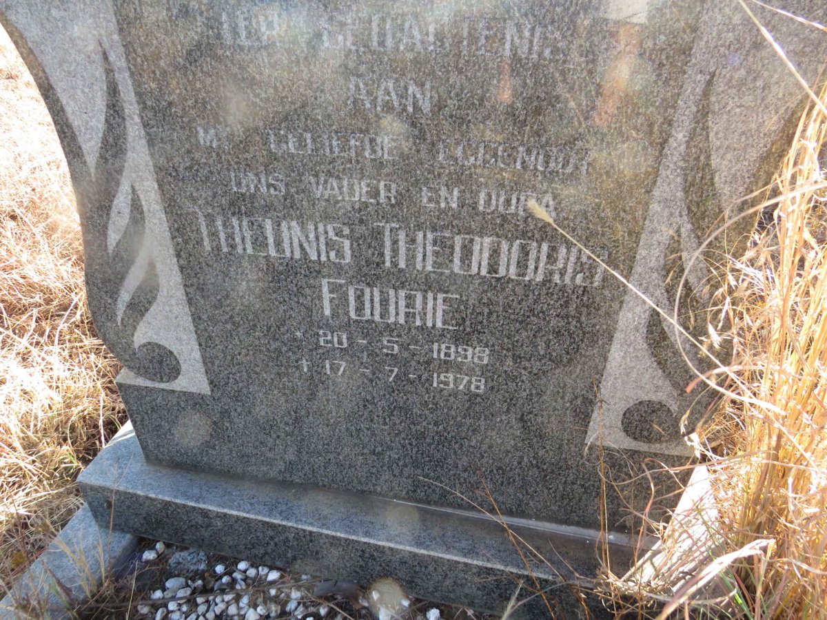 FOURIE Theunis Theodoris 1898-1978