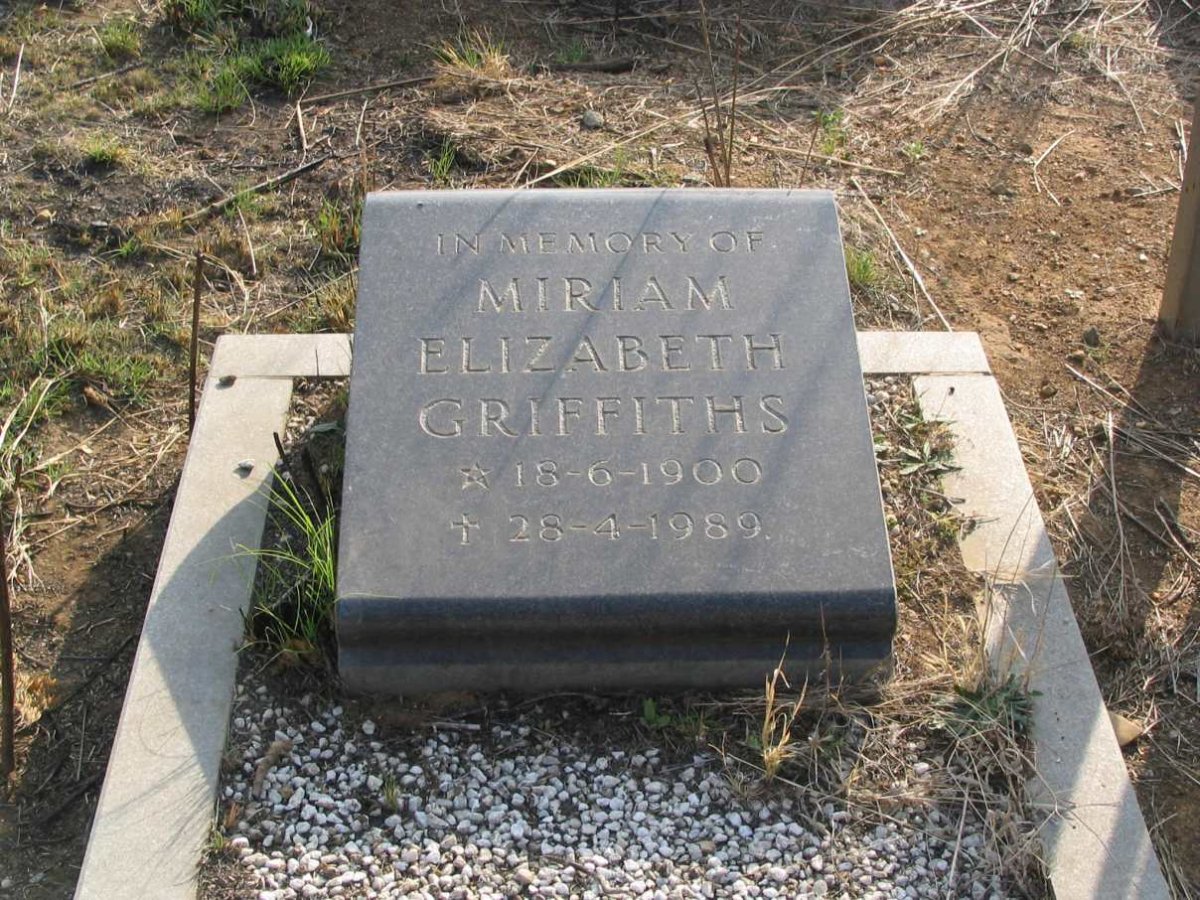 GRIFFITHS Miriam Elizabeth 1900-1989