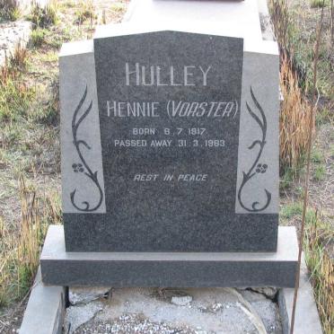 HULLEY Hennie nee VORSTER 1917-1983