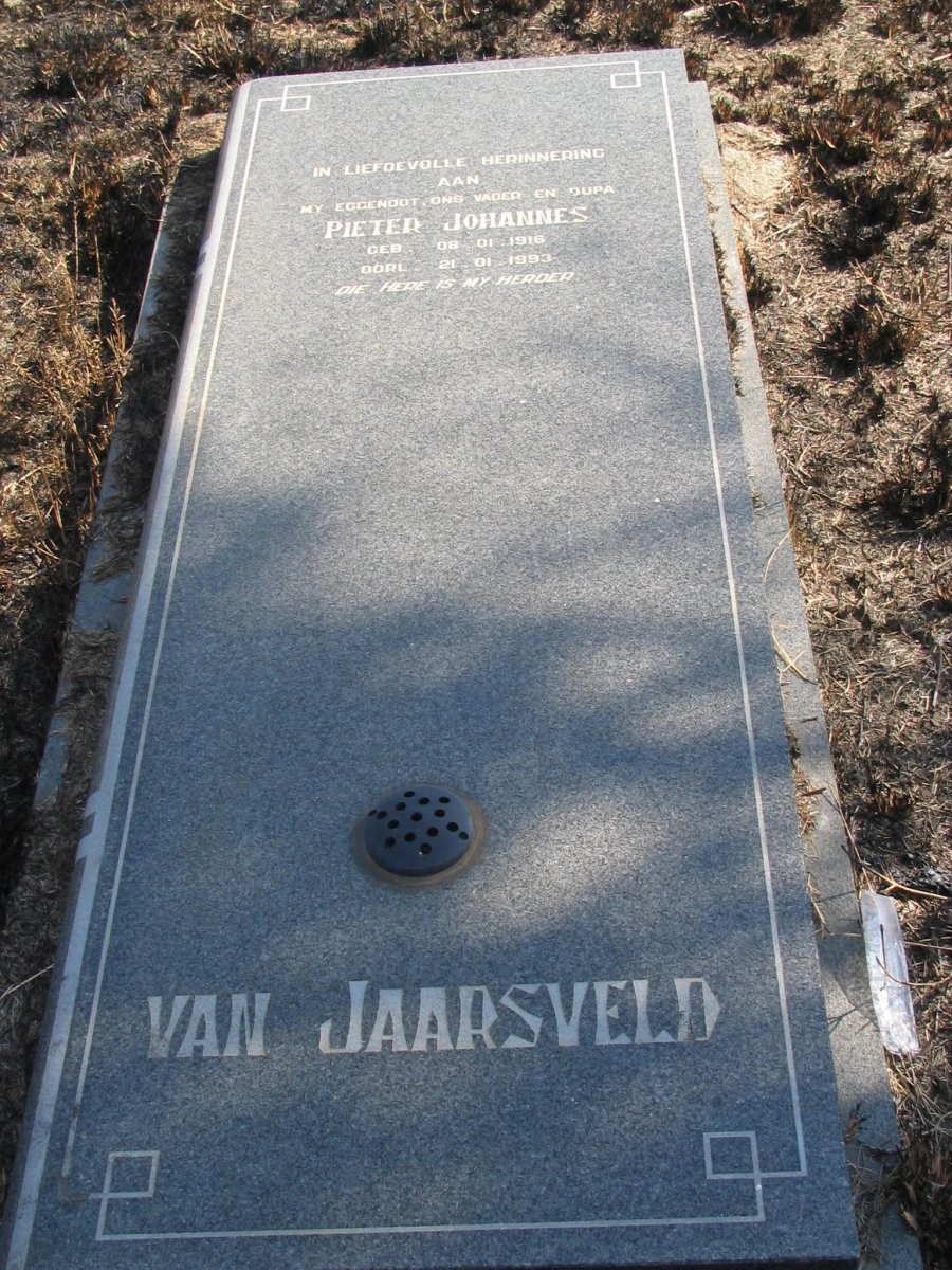 JAARSVELD Pieter Johannes, van 1916-1993
