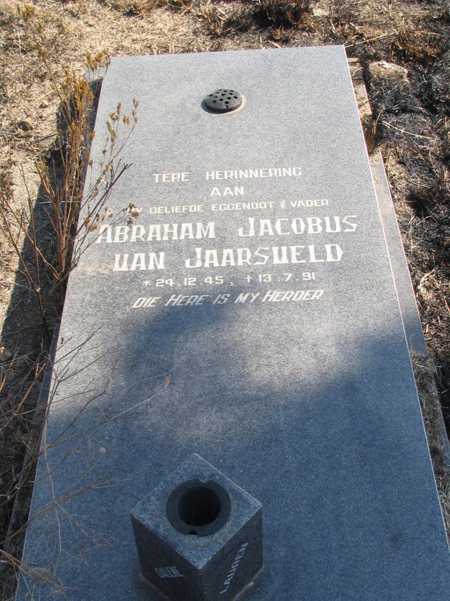 JAARSVELD Abraham Jacobus, van 1945-1991