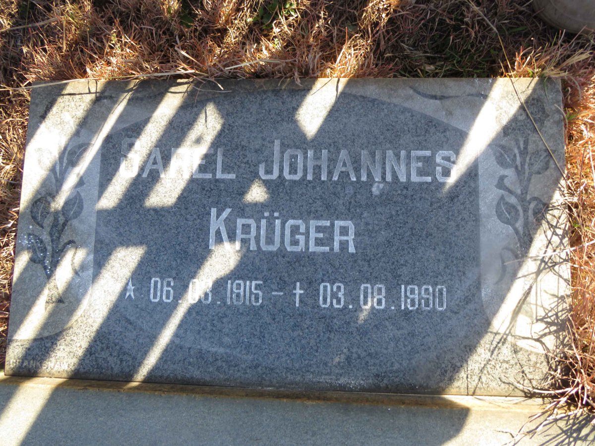 KRUGER Sarel Johannes 1915-1990