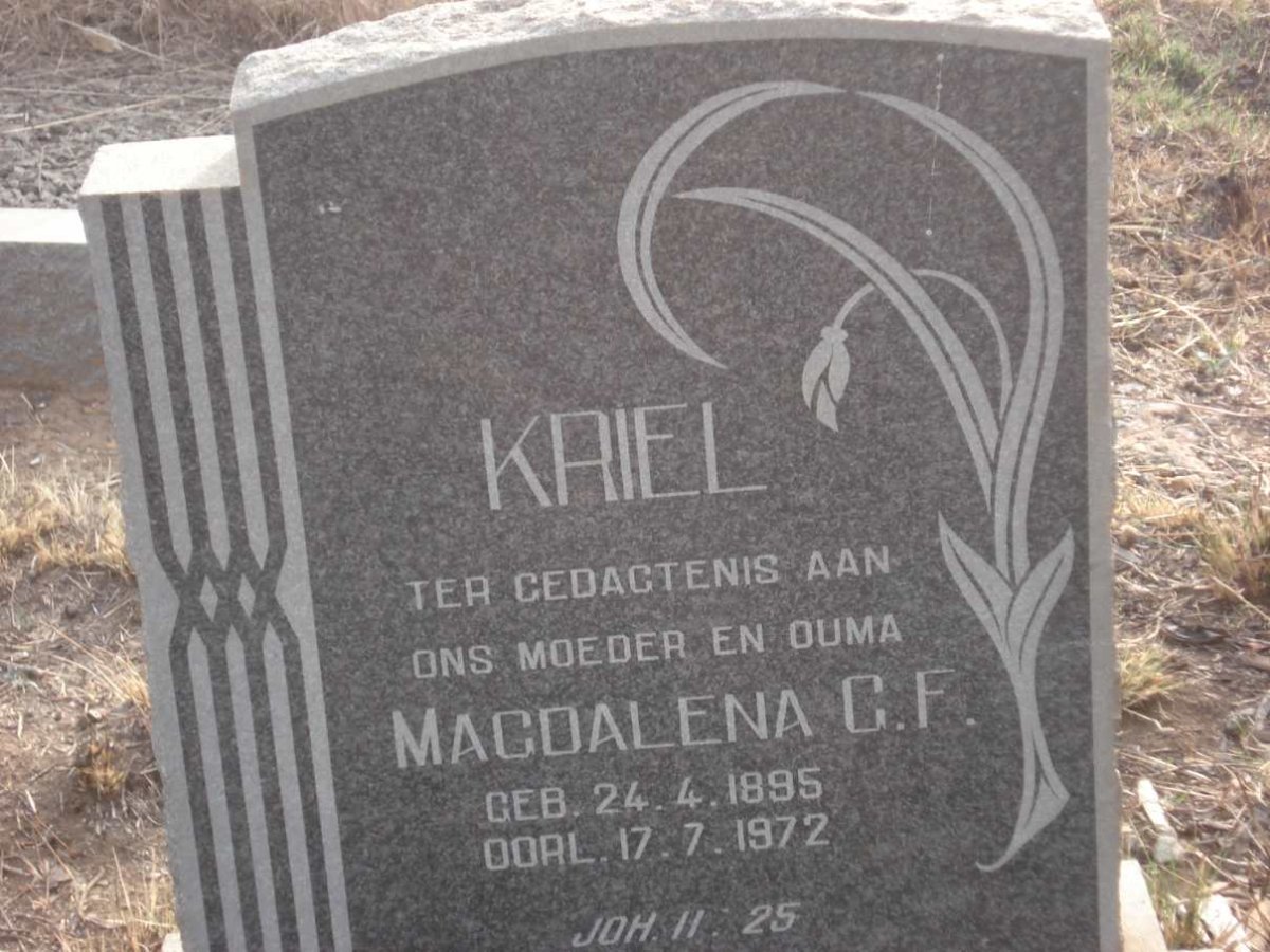 KRIEL Magdalena G.F. 1895-1972