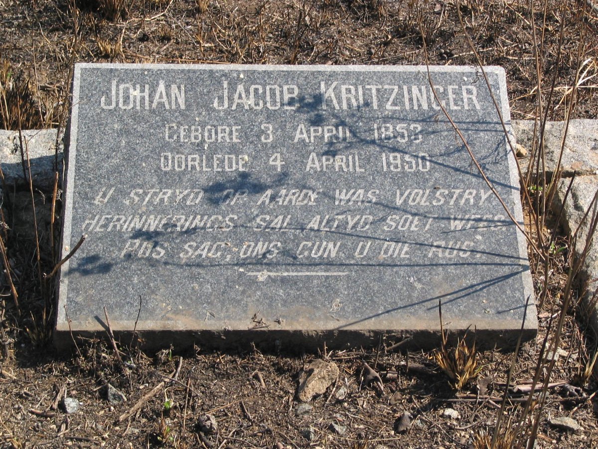 KRITZINGER Johan Jacob 1853-1950