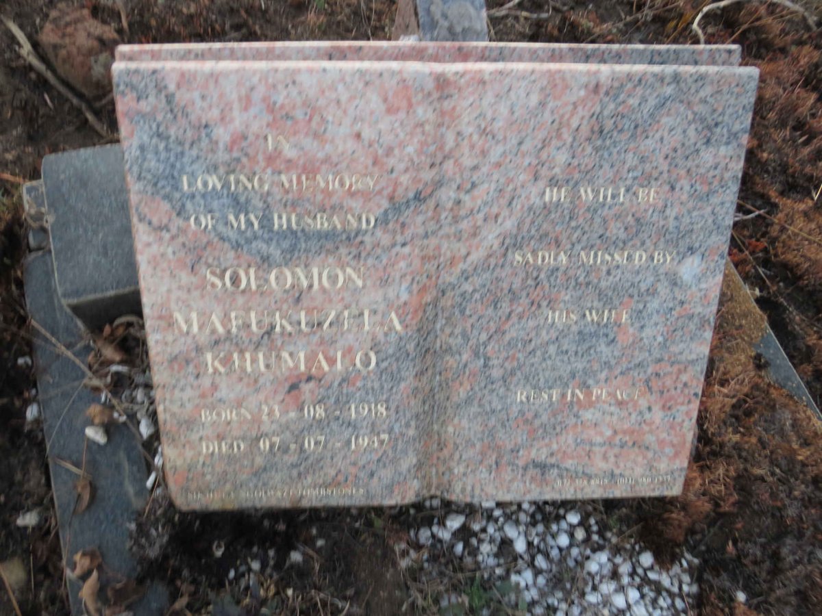 KHUMALO Solomon Mafukuzila 1918-1947