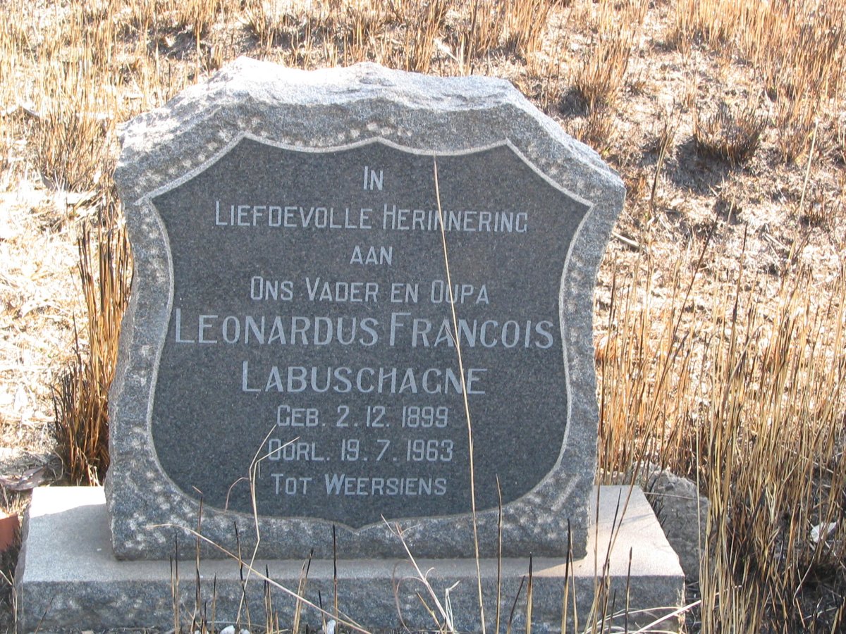 LABUSCHAGNE Leonardus Francois 1899-1963