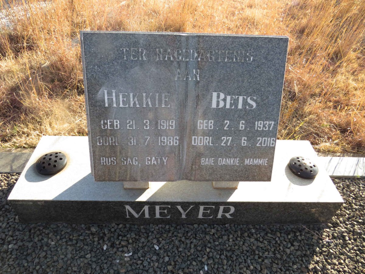 MEYER Hekkie 1919-1986 & Bets 1937-2016