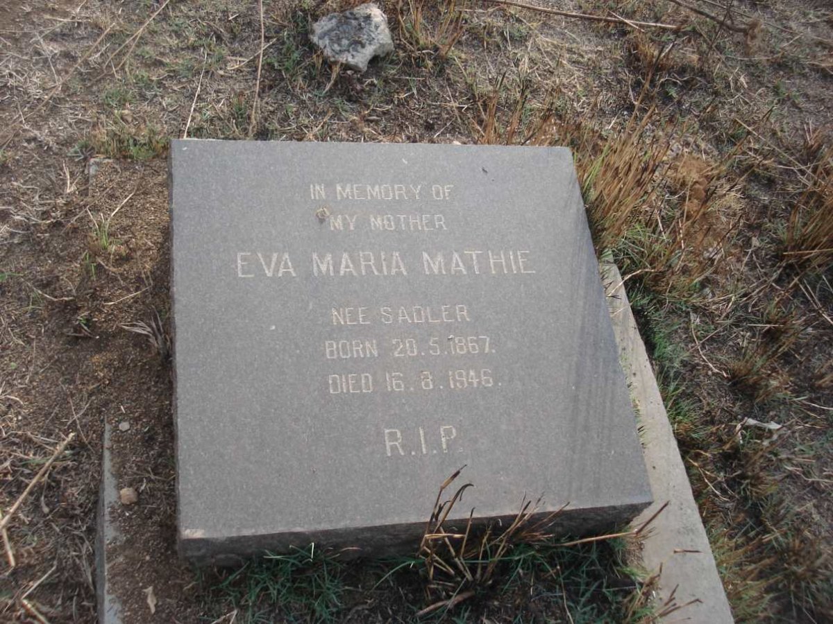 MATHIE Eva Maria nee SADLER 1867-1946