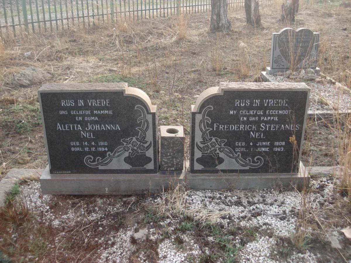 NEL Frederick Stefanus 1908-1963 &amp; Aletta Johanna 1910-1994