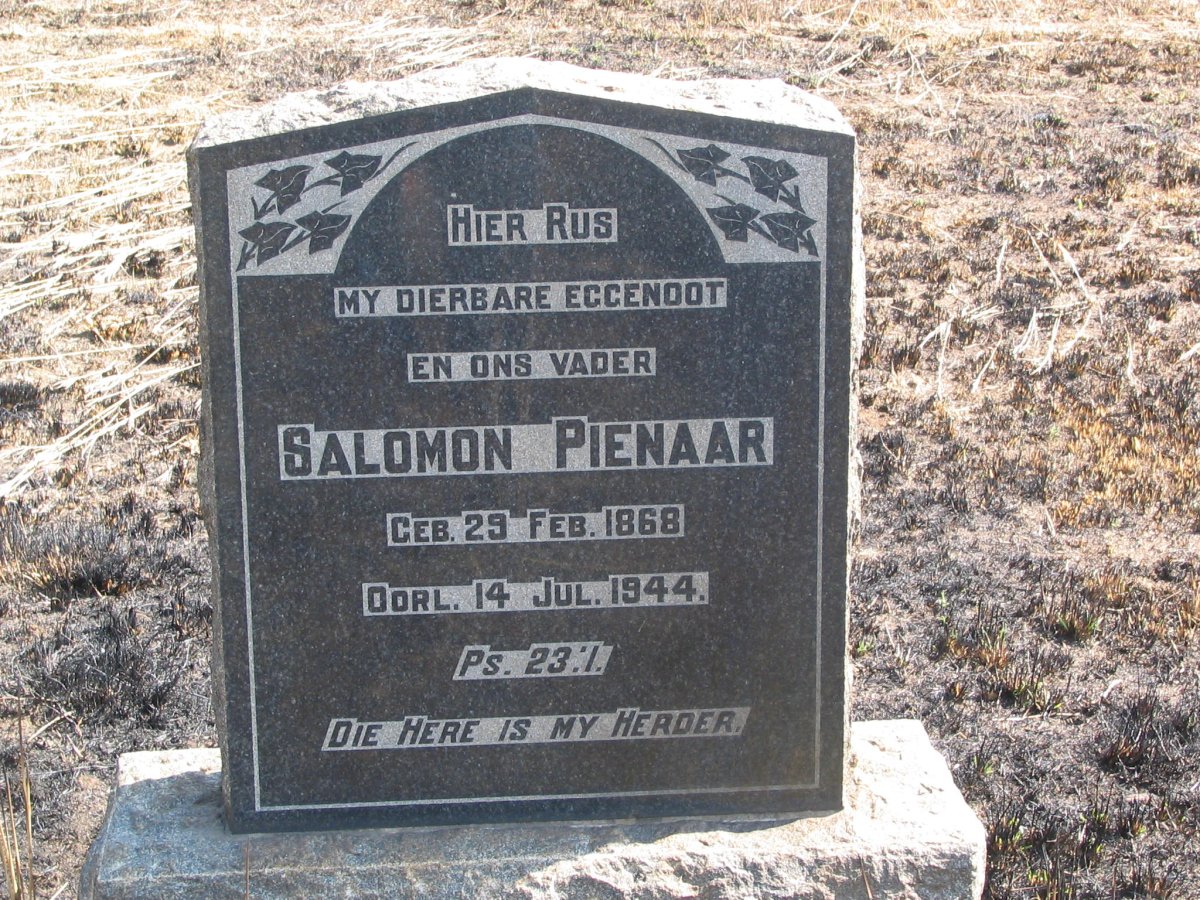 PIENAAR Salomon 1868-1944