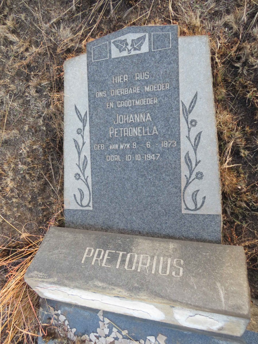 PRETORIUS Johanna Petronella nee VAN WYK 1873-1947
